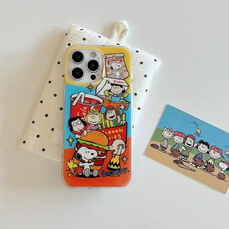 Snoopy Cartoon Magnetic Kickstand Phone Case New Style Protective Cover for Iphone 17 Pro Max Anti-Fall Shell Wholesale view 6