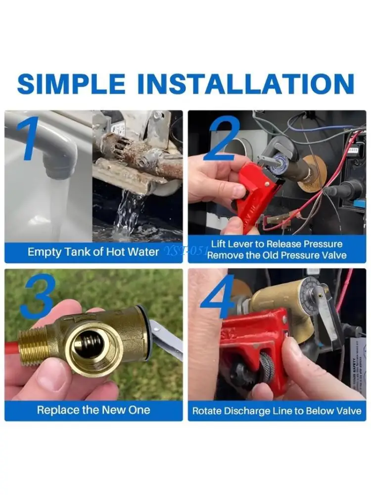 E15A Automatic Temperature Pressure Relief Valves Water Heater Safety Valves