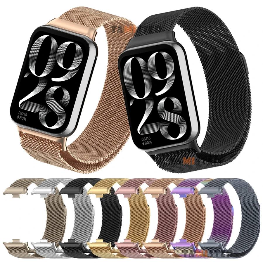 Metal Strap For Mi Band 8 Pro Wristband Stainless Steel Magnetic Loop Bracelet For Xiaomi Mi Band 8 Pro Smart Watch Band Correa