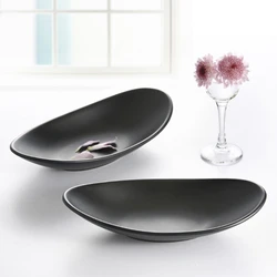 Oval Black Ring Dish Bandeja De Jóias Organizador Da Bandeja Chave Decoração Do Armário Prato Chave Tigela Decorativa