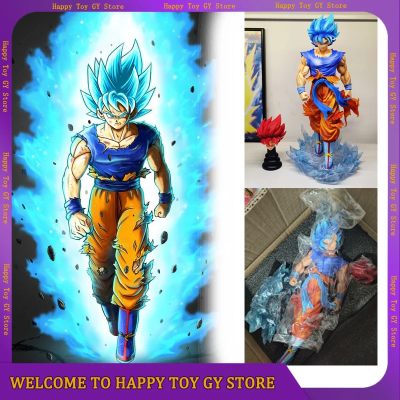 

Новый Dragon Ball Z Super Saiyan Son Goku ‌ Фигурка сменная голова, светодиодная основа, фигурка Гоку, фигурки Gk, статуя, коллекция, модель, подарки, игрушки