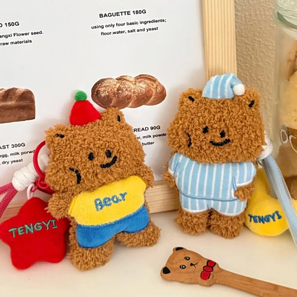 

Soft Bear Plush Doll Keychain Collection Plushies Doll Cute Animal Plush Keychain Cartoon Animal Ins Plush Keyring Pendant