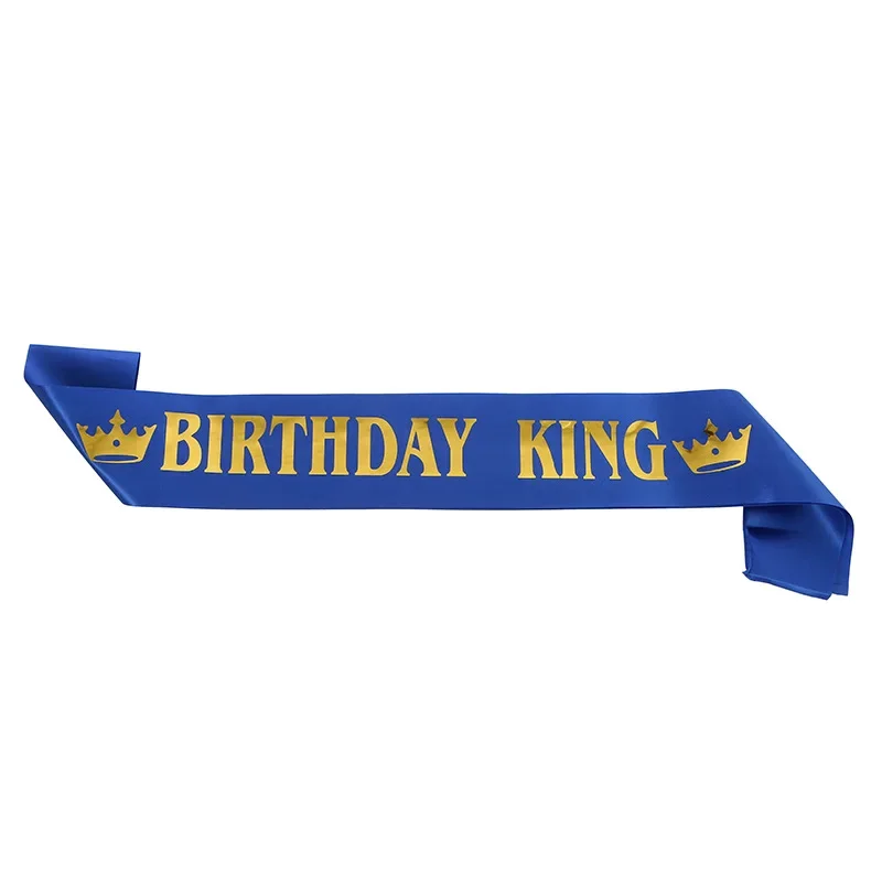 Schwarzgoldene Geburtstagskönigsschärpe für Männer, Jungen, alles Gute zum 16., 18., 20., 30., 40., 50. und 60. Geburtstag, Party-Dekorationszubehör, Geschenk – Detail 6