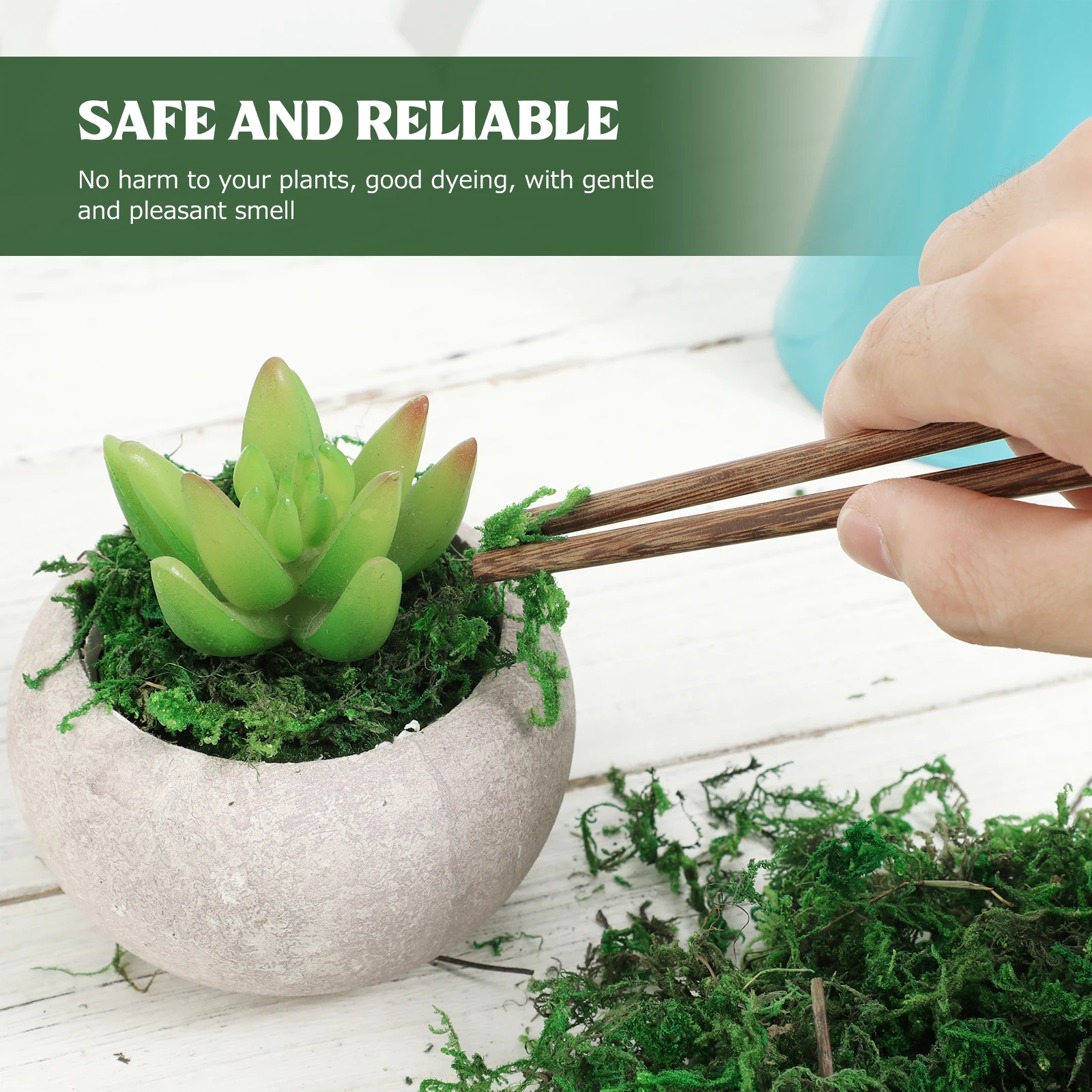 

Artificial Green Plants Terrarium Fake Moss for Potted Crafts Terrarium Bonsai Safe Fake Moss