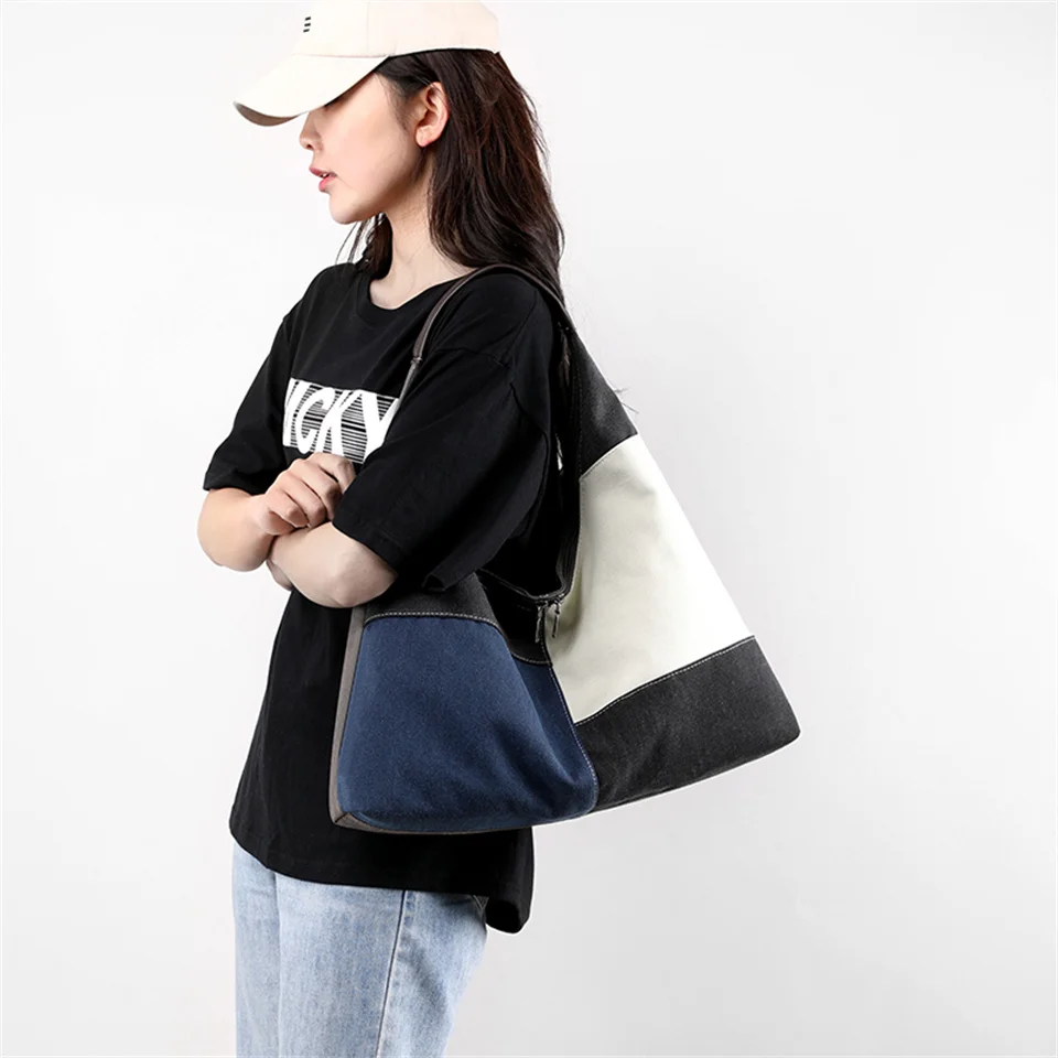 High Quality Women Canvas Handbags Female Messenger Bags Tote Clutch Bolsas Ladies Shoulder Bags Women's Top-handle bag