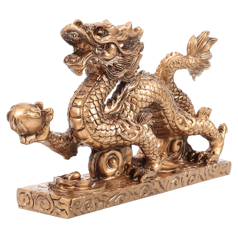 

Resin Dragon Statue 6 Inch Chinese Decor Craft Figurine Material Home Garden Decor Stable Placement Desk Cabinet Office