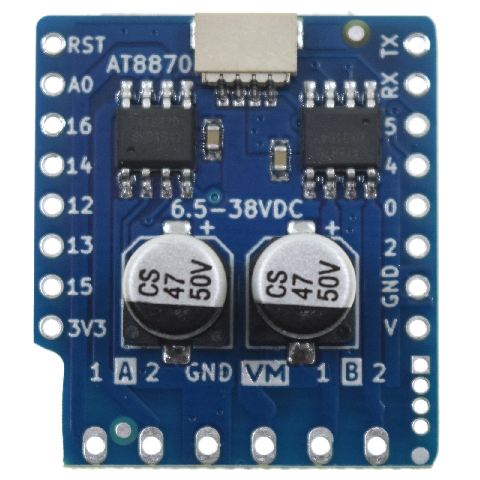 AT8870 Motor Shield v1.0.0 6.5-38V For LOLIN (WEMOS) D1 mini I2C Dual Motor