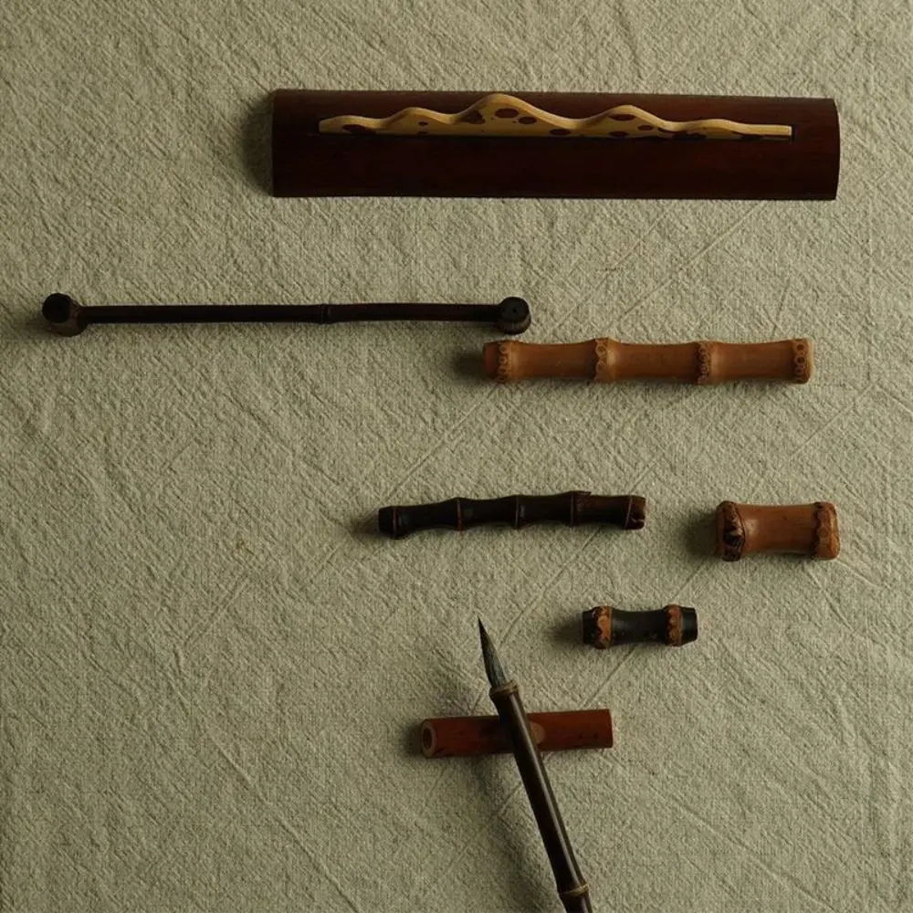 

Writing Natural Bamboo Pen Rest Painting Restaurant Chopstick Calligraphy Brush Holder Kitchen Tableware Teahouse