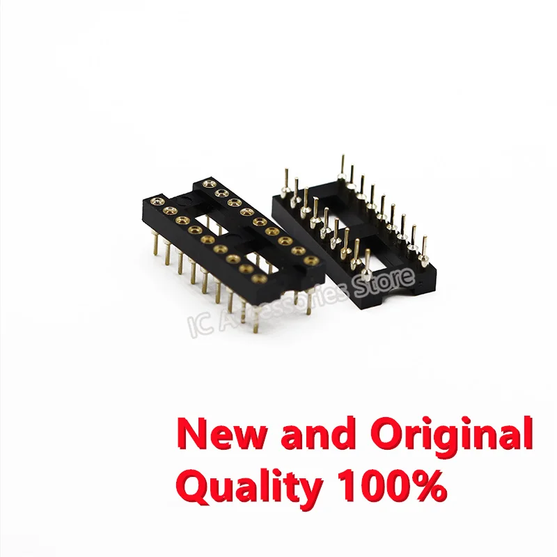 10pcs Round hole IC socket gold-plated 7.43mm gold-plated 8/14/16/20/28-40P New and Original