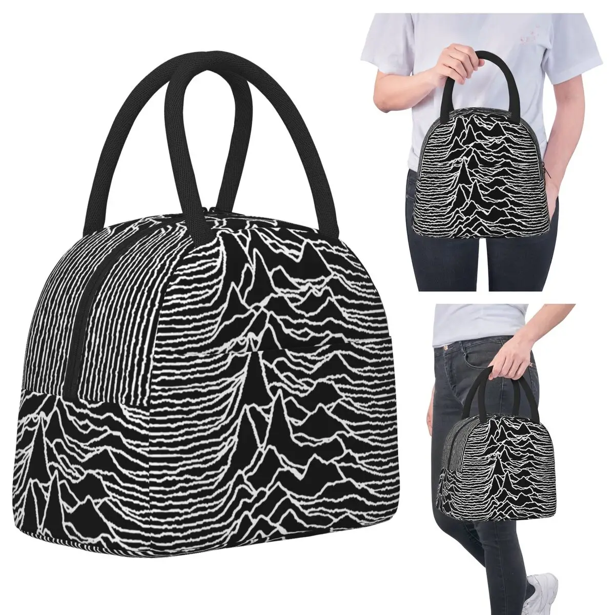 

Unknown Pleasures Insulated Lunch Bag for Kids School Cooler Thermal Food Box Tote Leakproof Lunch Boxes Container