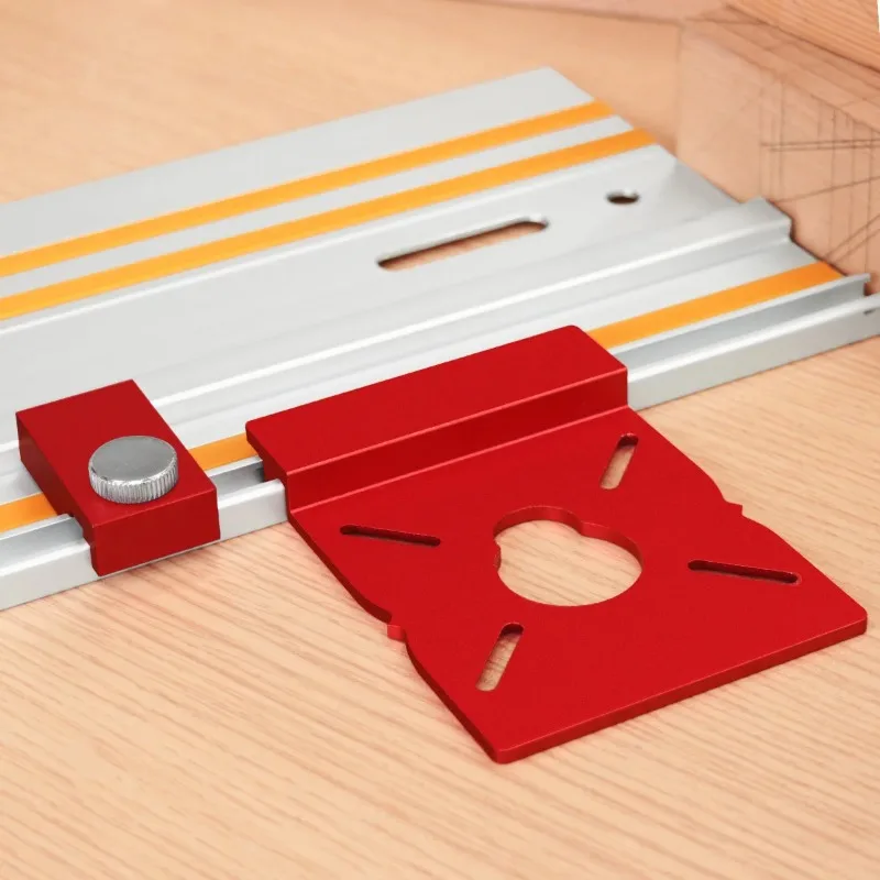 Woodworking Heavy Duty Aluminum Router Guide Rail Connector Set or 2PCS Adjustable Rail Stops for Track Saw Guide Rails