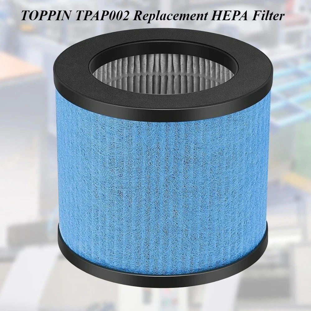 

TOPPIN TPAP002 Replacement HEPA Filter - True HEPA + Activated Carbon for Dust, Smoke & Pet Dander