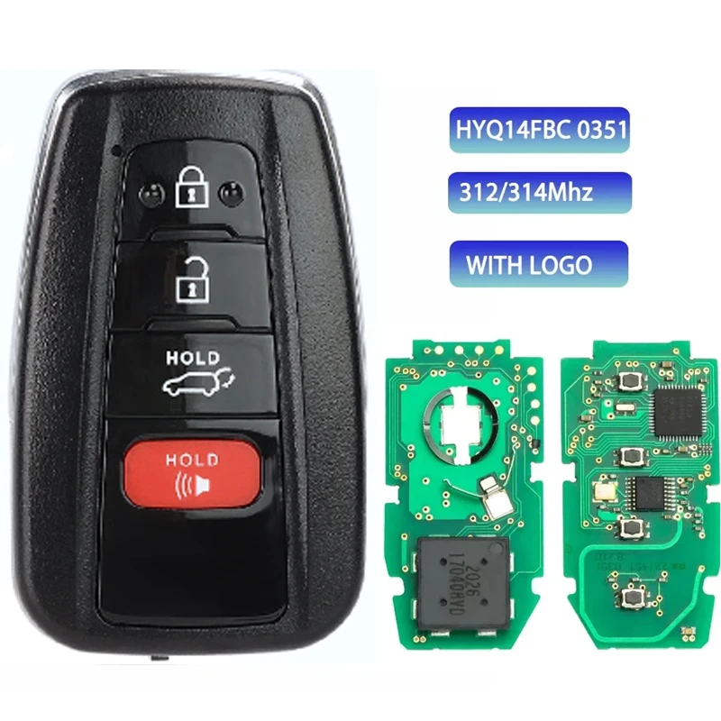 For Toyota RAV4 2019 2020 2021 Smart Car Key 0351 P4=AA 312/314Mhz 8990H-0R030 HYQ14FBC 14FBC