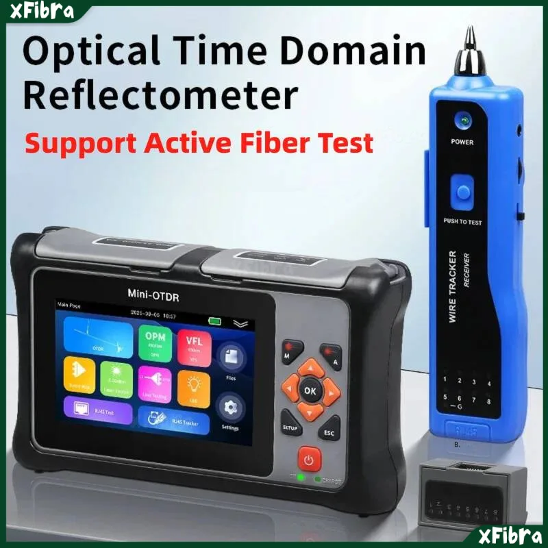 KP800 OTDR Support Active Fiber Live Optical Time Domain Reflectometer Built-In OPM/VFL/LS/RJ45 Network Testing