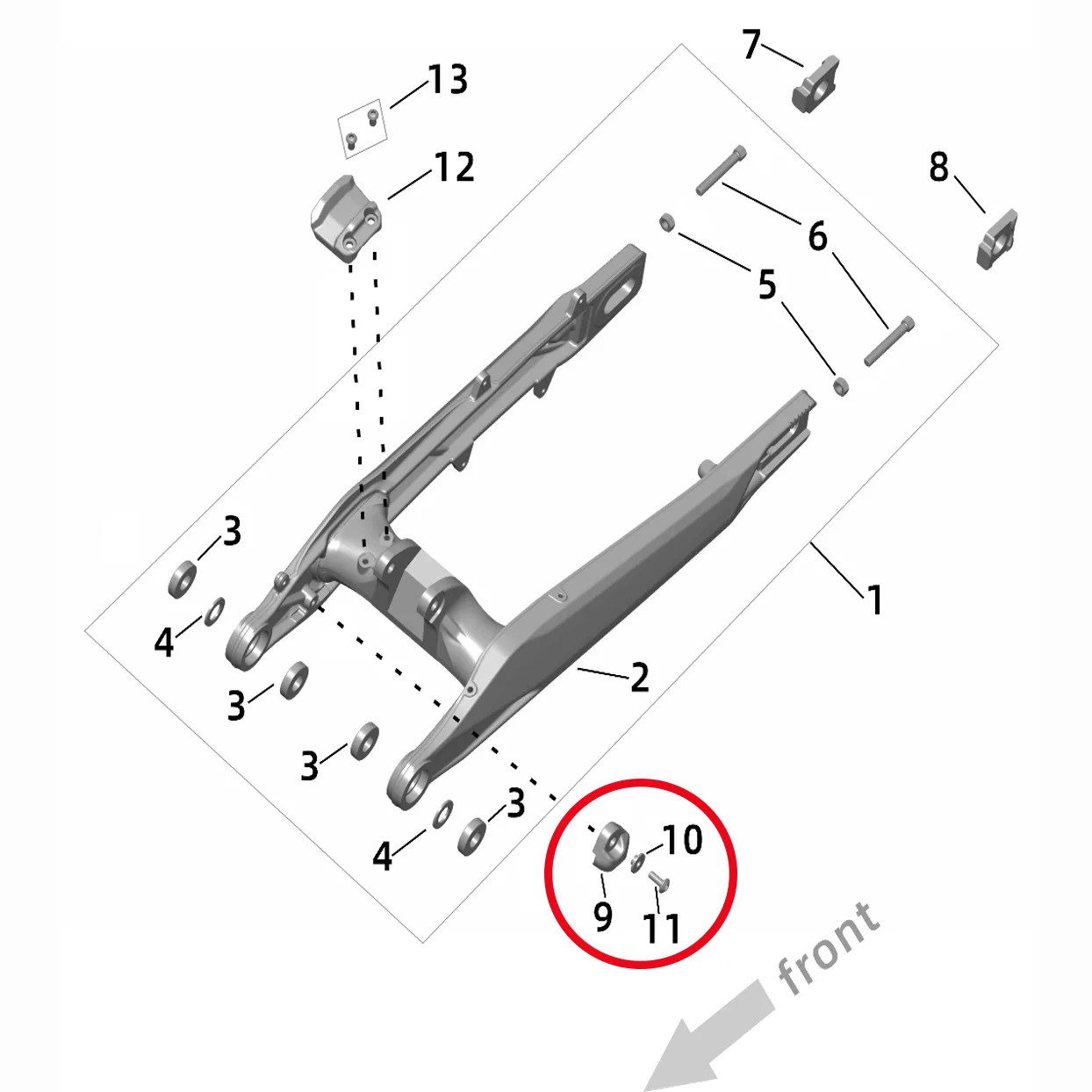 For Surron Ultra Bee OEM Original Rear Swing Arm Lower Bump Blocks Bump Blocks Ultra Bee Stock Replacement Parts Kit