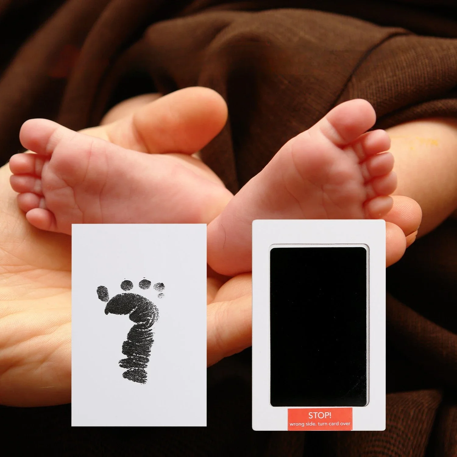 Hler sans danger non toxique pour les nouveau-nés, sans lavage mental, anti-infection, commémoratif des empreintes de mains et de pieds de bébé