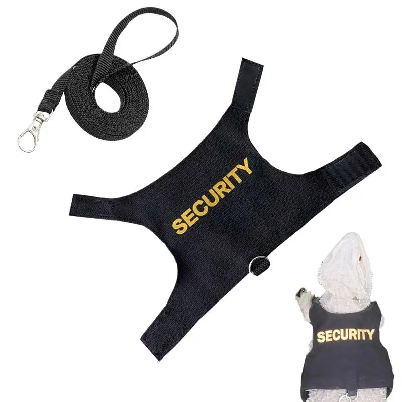 Correas de dragón barbudo ajustables y cómodas, correas de leopardo Gecko, correas y arneses de animales pequeños, seguridad para mascotas para reptiles, 4,76 pies