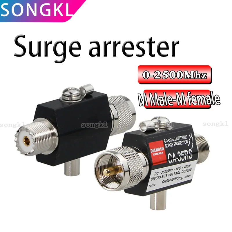 

Coaxial Arrester PL259 Female To Male 400W Low Loss VSWR Lightning Surge Protector for Building Antenna Arrestor Protector