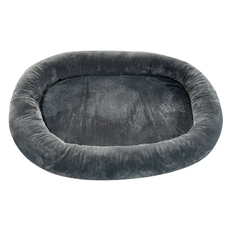 Luxurious Pet Bed with Removable Cover for Large Dogs and Adults - Short Plush Kennel