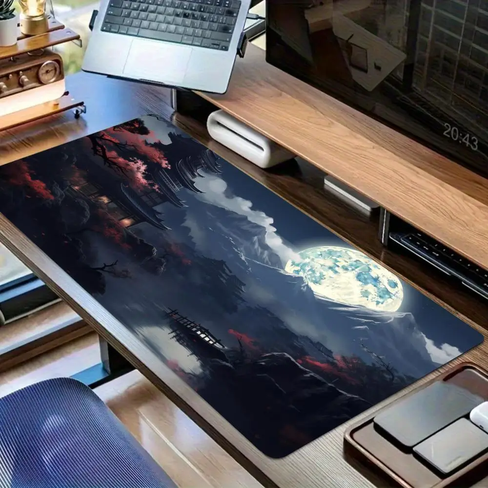 

Night Moonlight Large mouse pad HD laptop esports office non-slip desk mat game player mousepad xxl desktop accessories carpet