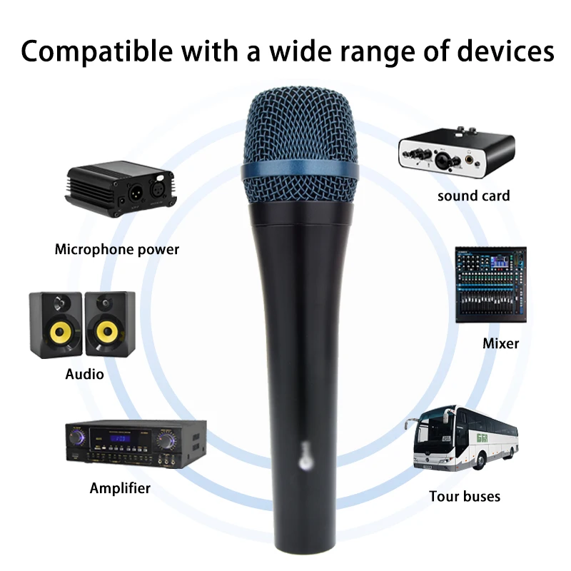 

МЕТАЛ E945 Суперкардиоидный динамический микрофон для сценического пения Профессиональный проводной микрофон для караоке BBOX запись вокала