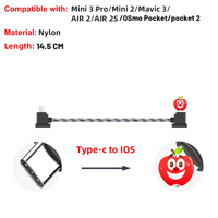 DJI Mavic Air 2S/Mini 3 Pro OTG Cable USB 3.0 Type-C to iOS/Android 4K Transmission Nylon Braided Remote Control Line FCC/CE​