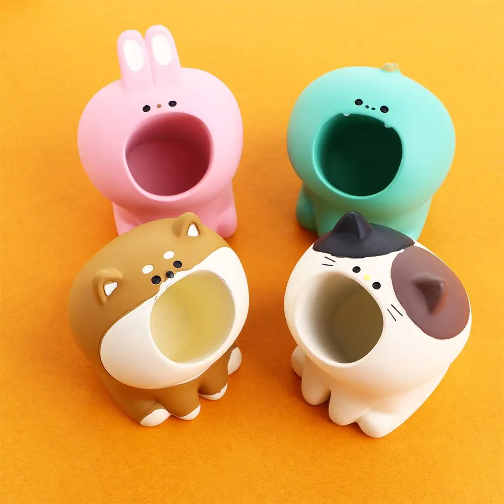 

Accessories Stationery Cute Animals Resin Ornaments for Markers Desk Organizer Pen Holder Pen Organizer Pen Storage Stand