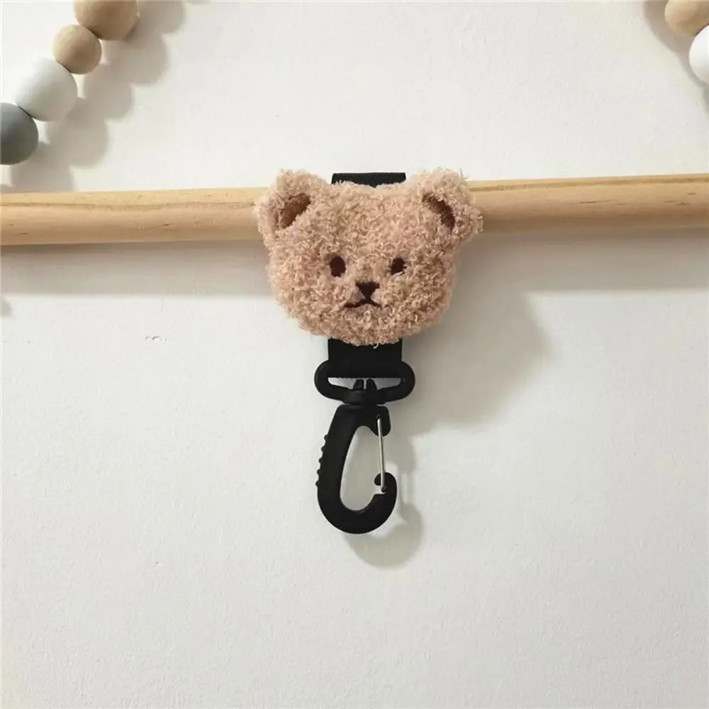 Durable Cute Sliding-proof Embroidery Pram Hook Stroller Accessory Bag Hanging Hook Baby Stroller Organizer Hook Stroller Hooks