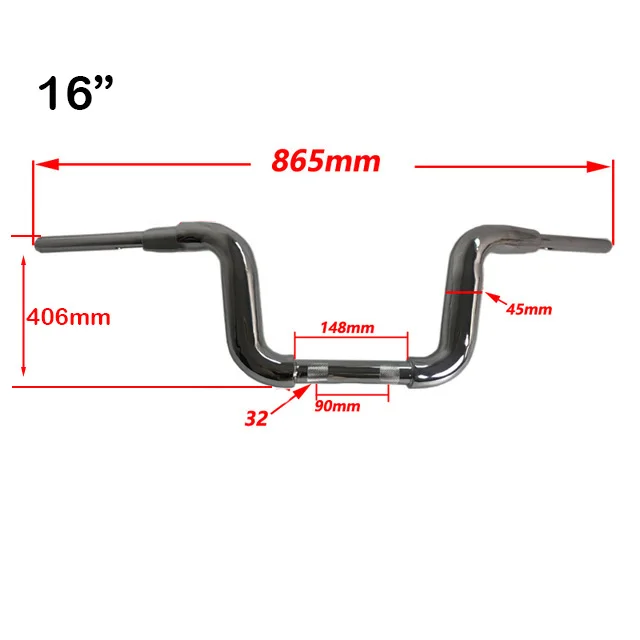 Motorfiets 45mm APE Hanger Stuur 10"12"14" Rise voor Harley 883 1200 Road King Fat Boy Dana Street Fighter