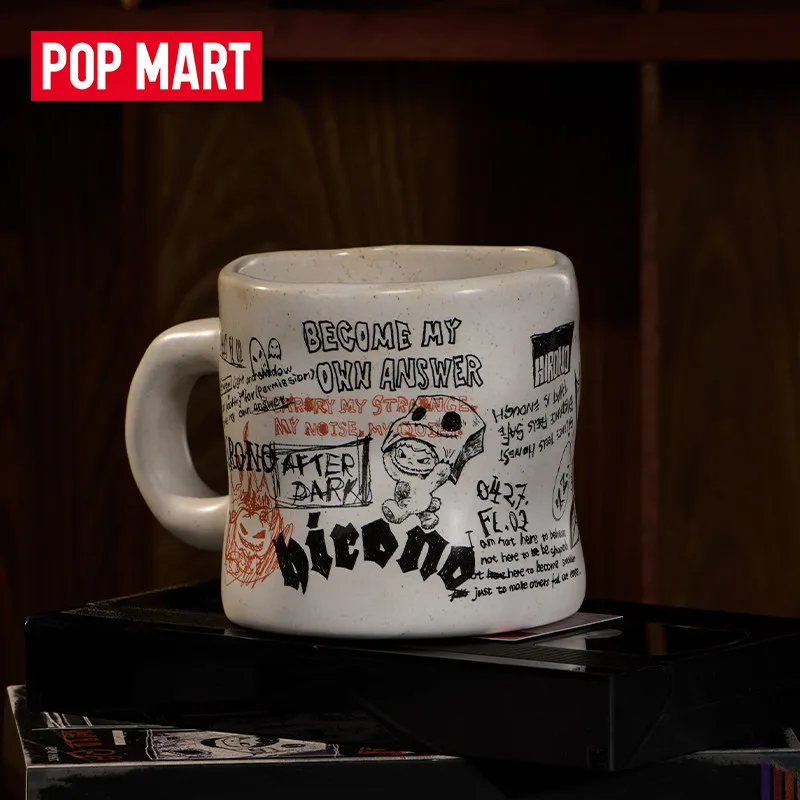 Pop Mart Hirono AFTER DARK Series Doodle  Ghost Mark Cup Toy gifts