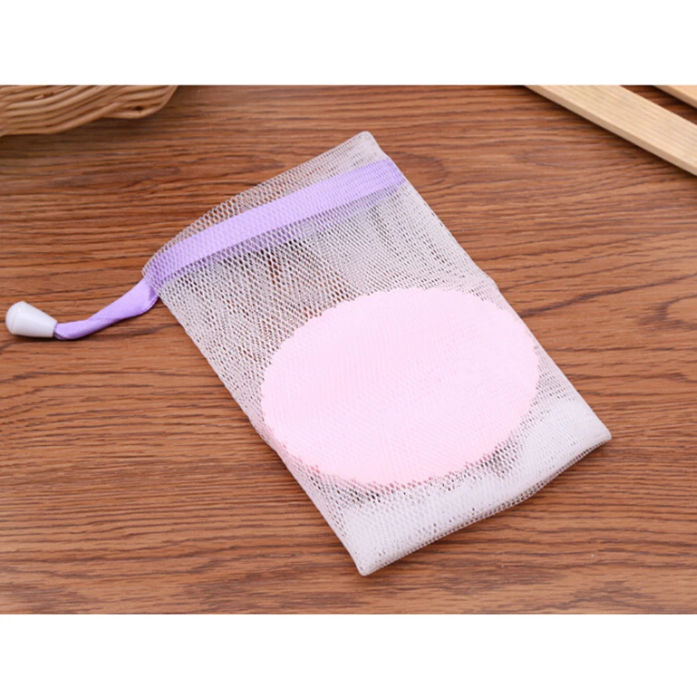 

10PCS Exfoliating Soap Saver Pouch Net Handmade Soap Body Facial Cleaning Tool (Random Color)