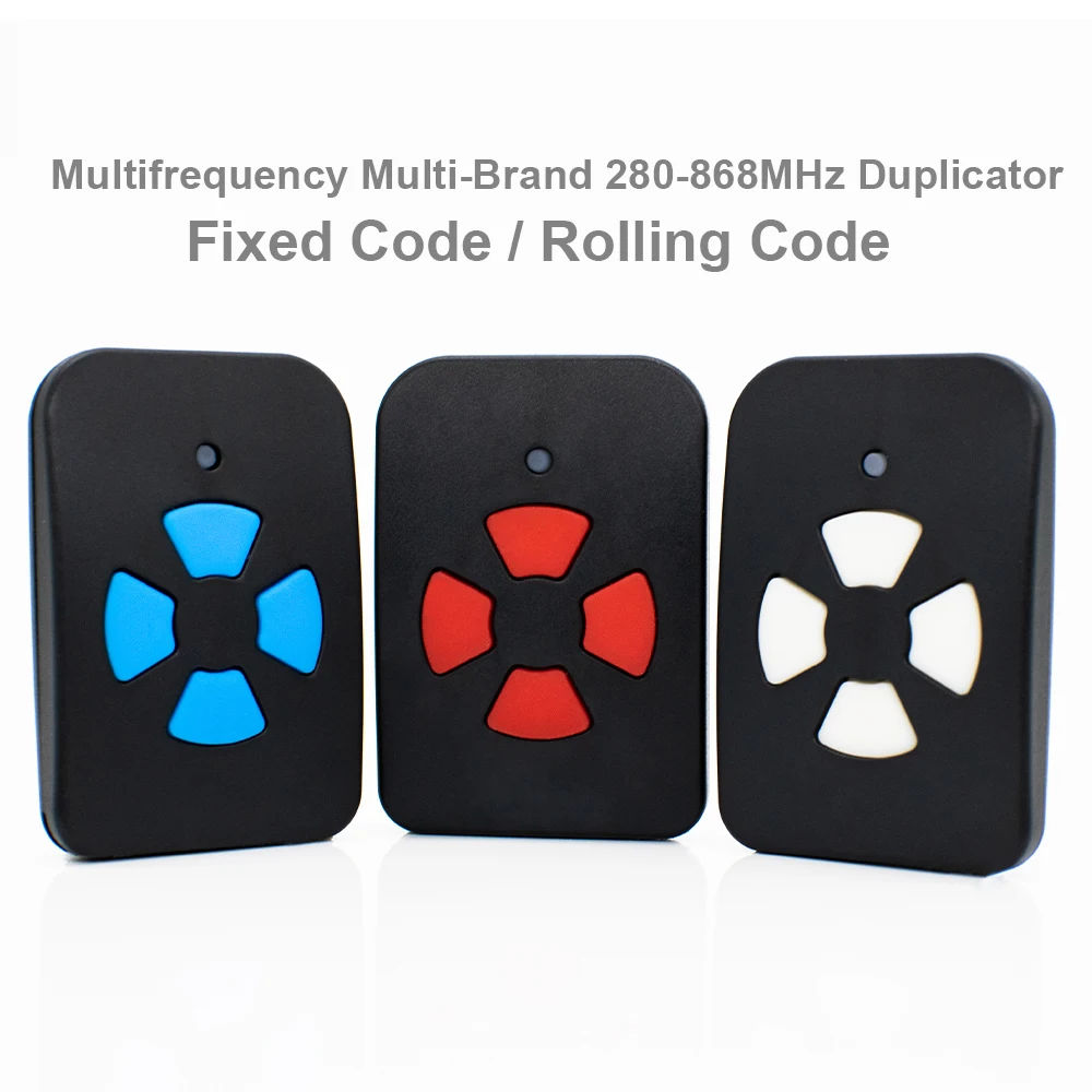 Universal Multi-Frequency Garage Door Remote Control Gate Replicator 433MHz 868MHz Door Opener Fixed Rolling Code Transmitter