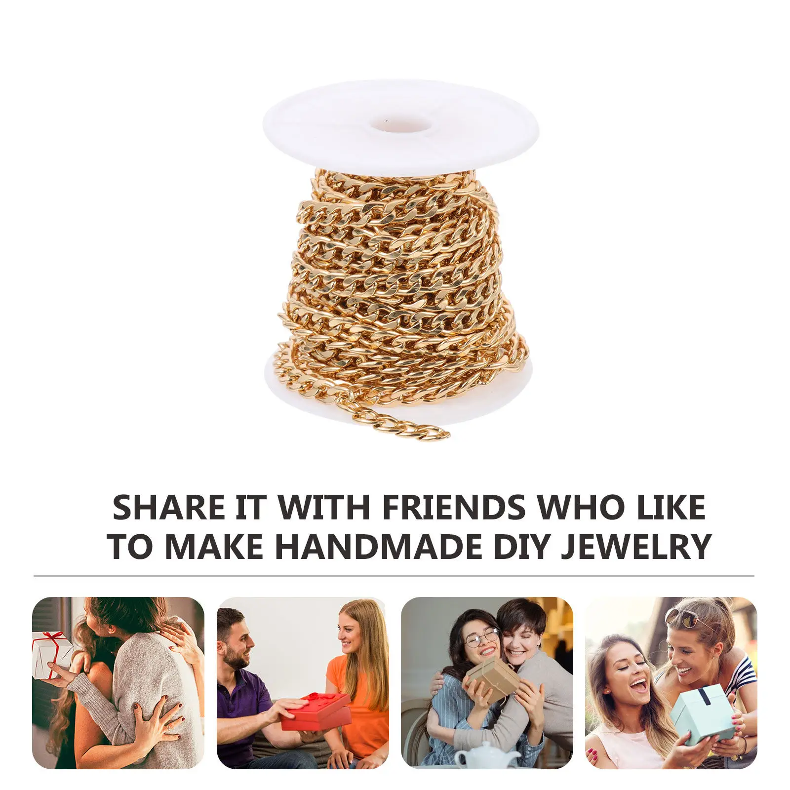 Stainless Steel DIY Jewelry Chain 1 Roll for Necklace Making Bracelet Repair Craft Supplies Strong Holding Strength Multipurpose