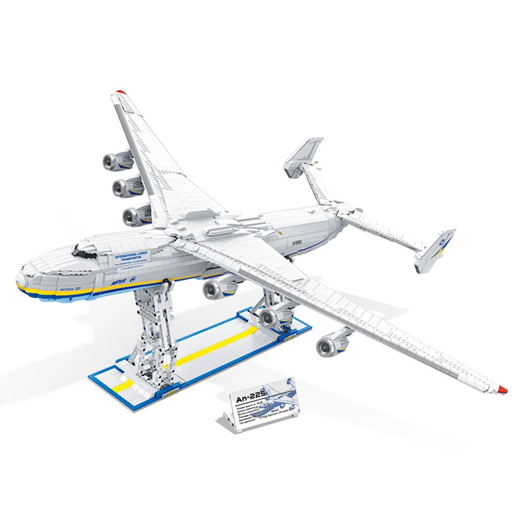 Technik An-225 Grote Transportvliegtuigen Bouwstenen, Militaire Luchtvaart Vliegtuig Model Kit Bricks Speelgoed Kinderen Volwassenen Geschenken 5350PCS