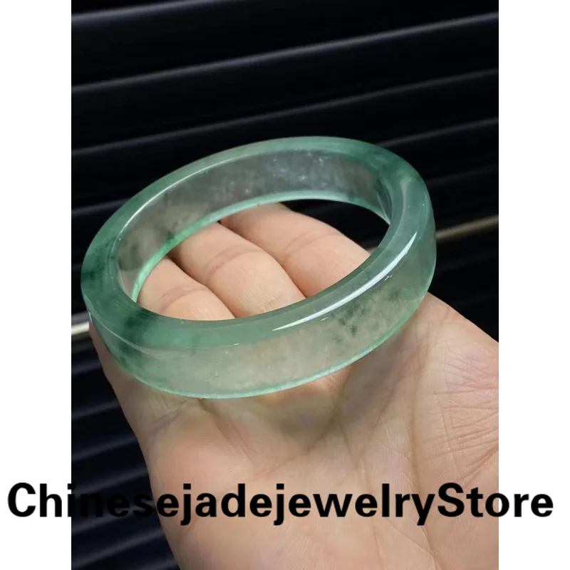 

Natural Boutique High ice quartzite square bracelet Floating Green Pattern Jade Bracelet Bangles Handring Fine jewelry