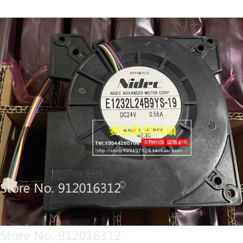 New Cooler Fan for NIDEC E1232L24B9YS-19 12032 24V 0.56A 4 Wire Turbine Cooling Fan 12cm