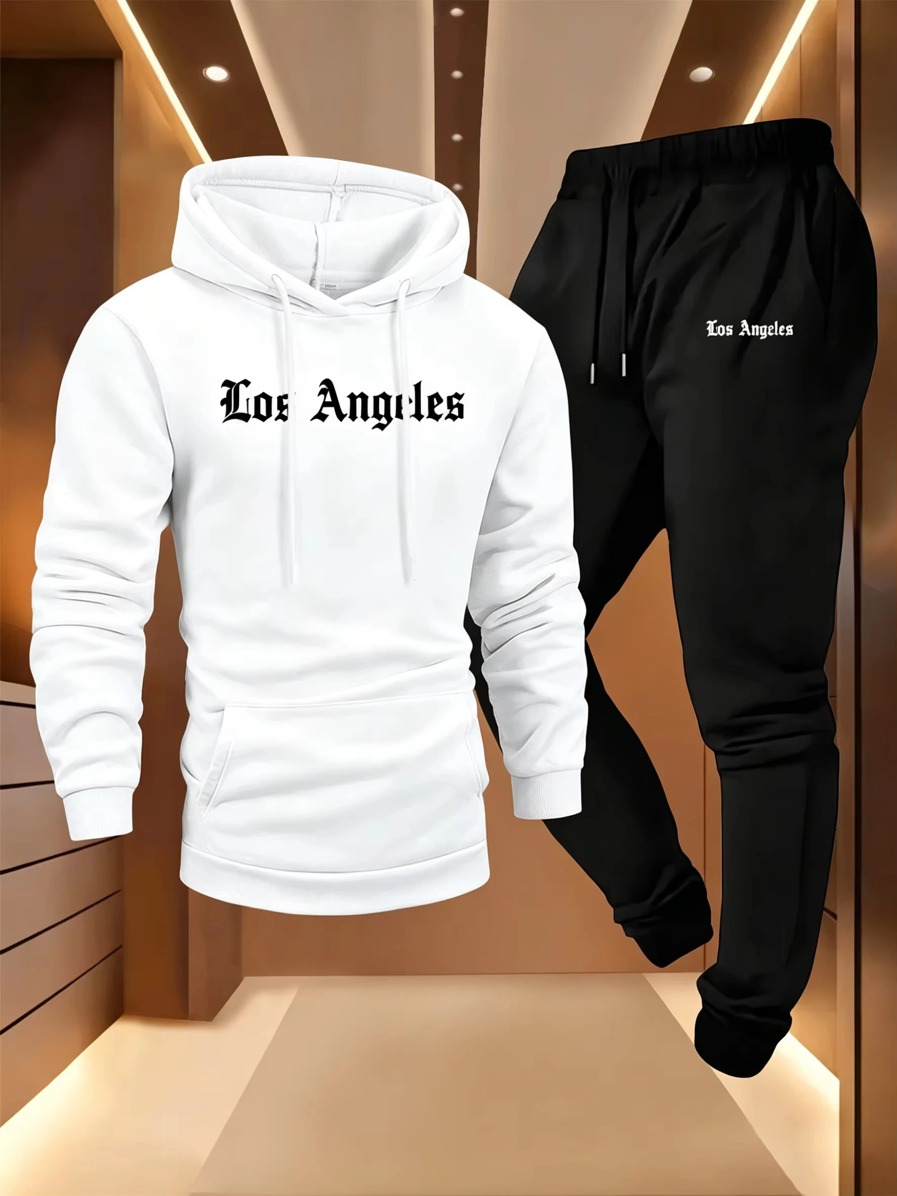2026 Winter Luxury Oversized Pullover Hoodie Sets Fleece Men Women Hooded Tracksuit Sweatshirt Sweatpants 2 Piece Set