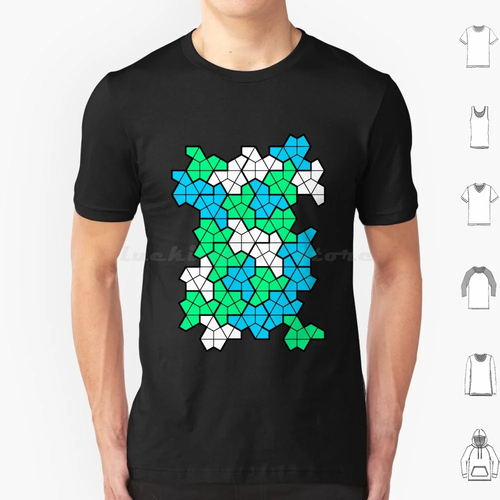 Aperiodic Monotile Tiling Vintage Math Design On Black Background T Shirt Cotton Men Women DIY Print Aperiodic Penrose Penrose