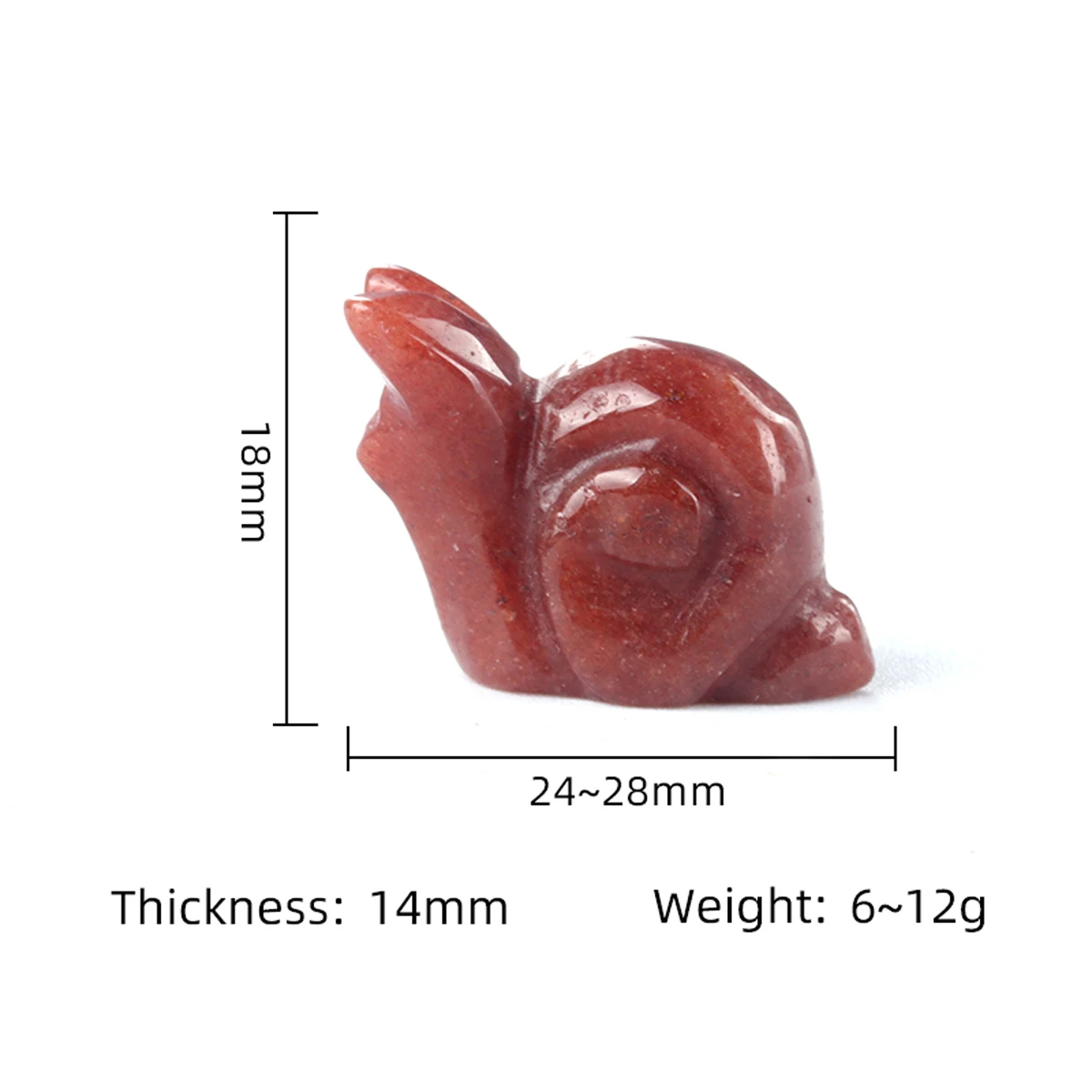 1 Stück exquisite und schöne Naturstein geschnitzte Kristall Achat Obsidian Schnecke geformt Home Desk zarte Ornament Dekor Geschenke