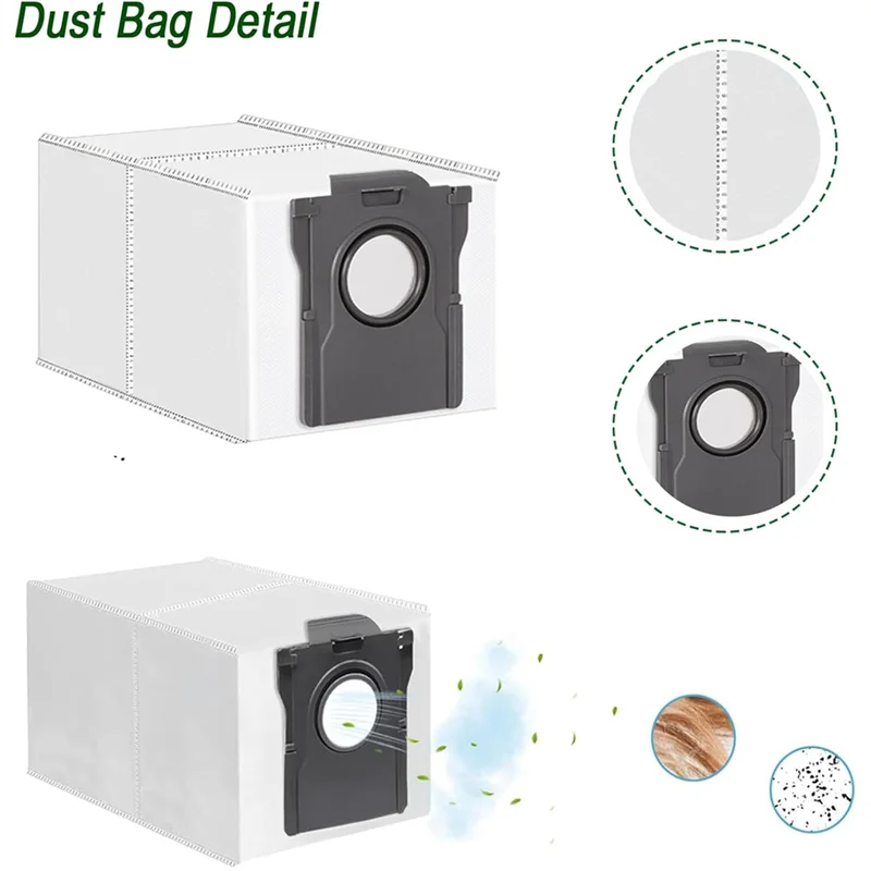ABVI-ملحقات للمكنسة الكهربائية الروبوتية Dreame X50 Ultra، بديل لـ Dreame X40 Ultra، أكياس الغبار وسادات الممسحة والفرش الجانبية