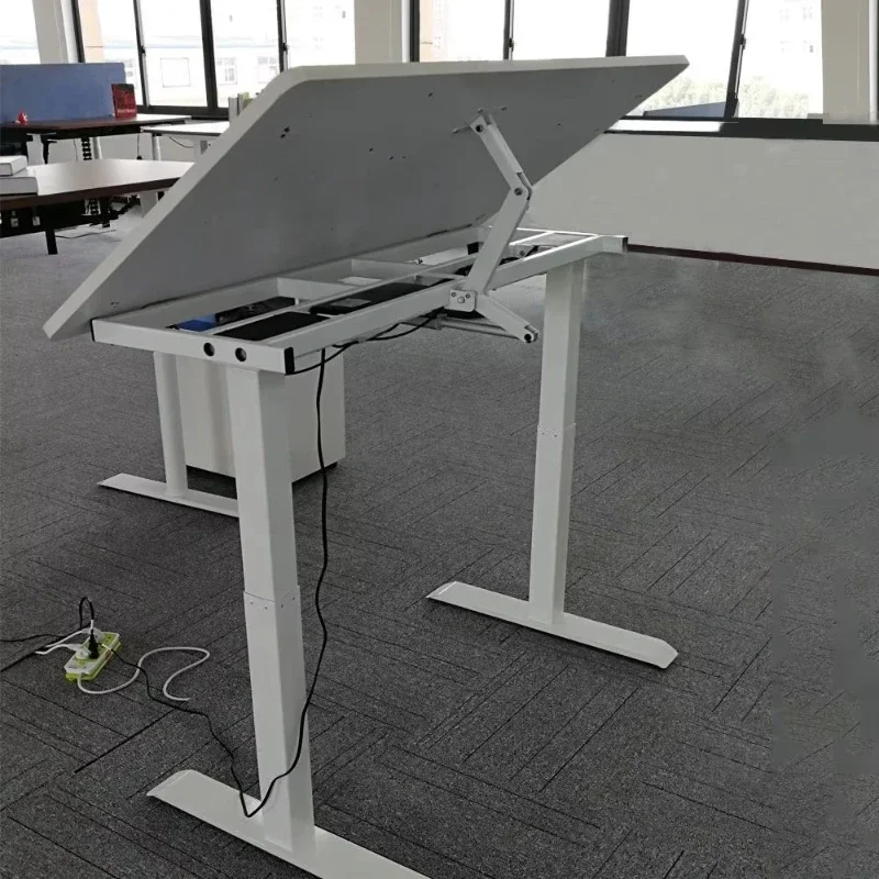Modern Design Electric Adjustable Top Drawing Table Ergonomic Office Furniture for Homeschool Offices