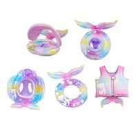 Mermaid Pool Float Pool Raft Funny Swimming Float Tube Ring Swim Tube for Vacation Water Park Lake Summer Gifts for Kids
