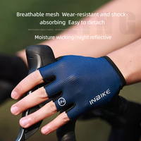 INBIKE Men's Cycling Gloves Breathable Shock-absorption Half Finger Sports Gloves For Cycling Bicycle Enthusiasts