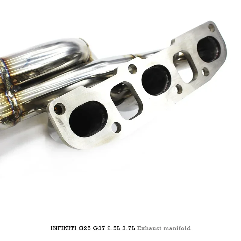 القسم الأول من مشعب الموز INFINITI G25 G37 2.5L 3.7L 2010 رأس عادم فولاذي عالي الجودة للسباق