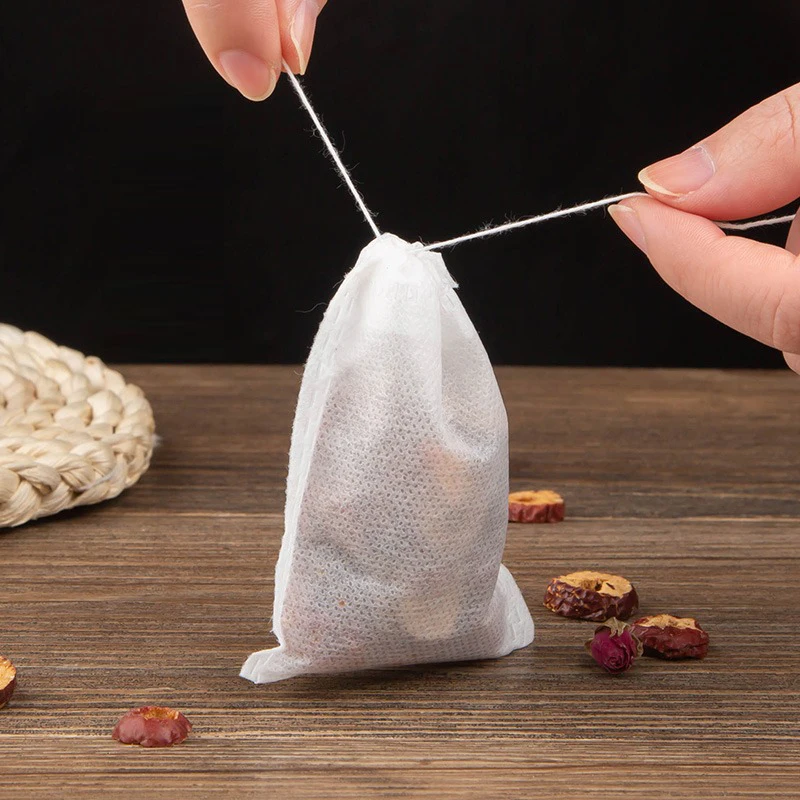 GIANXI Disposable Filter Bags Tea Infuser With String Heal Seal Food Grade Non-woven Fabric Spice Tea Strainer Teabags