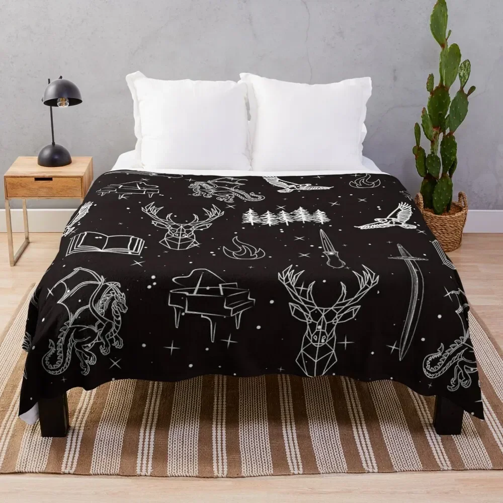 Throne of Glass Pattern Throw Blanket decorative Sofa Designers Blankets Sofas Of Decoration Blankets