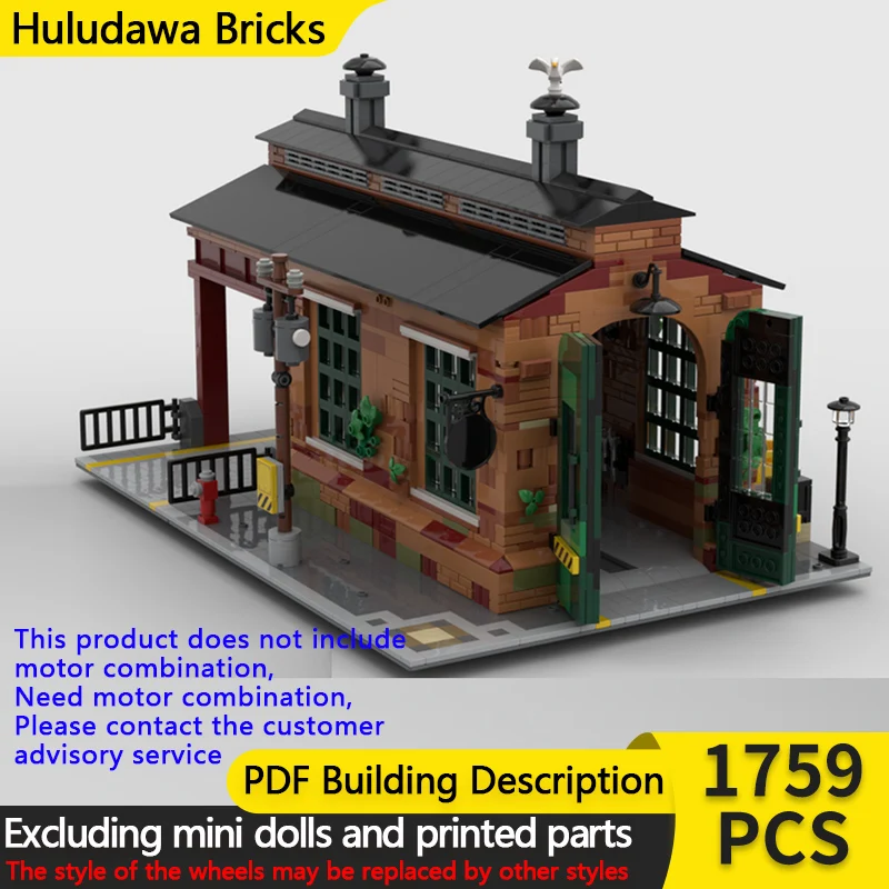 

City Street View Model MOC Building Bricks Old Goods Shed Corner Modular Technology Children Holiday Gifts Assemble Toys Suit