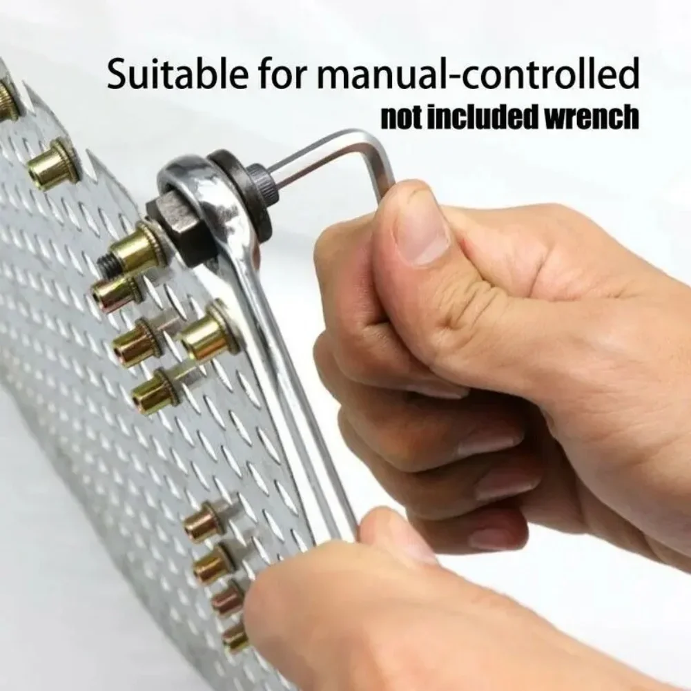 1Pc Hand Rivet Nut Gun Head Mandrel Manual Riveter M3 M4 M5 M6 M8 M10 M12 Hand Electric Screwdriver Simple Installation Tool