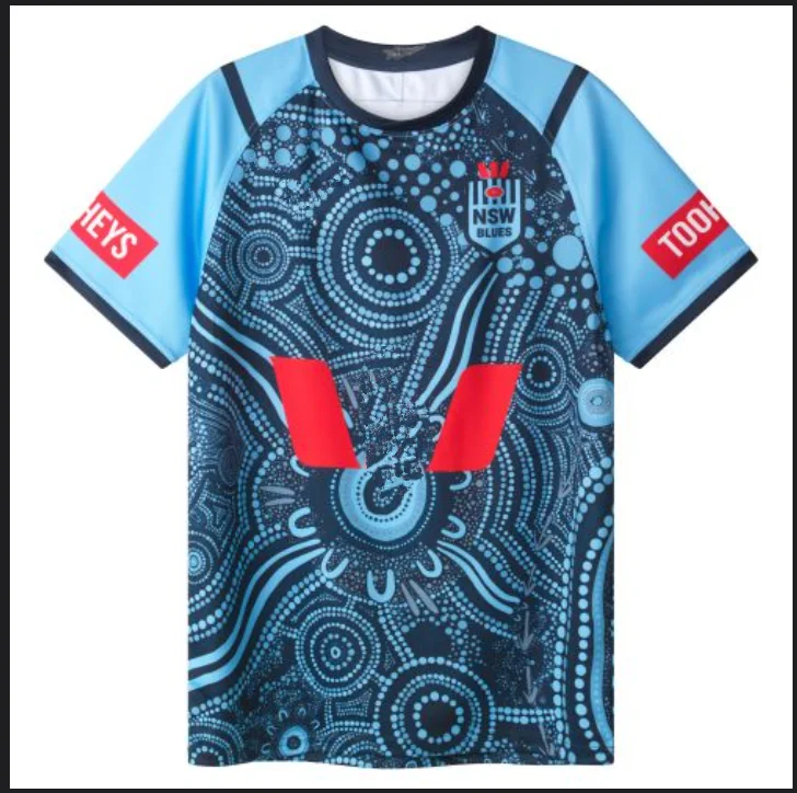 2023/24 NSW Blues State Of Origin Home / Away / Indigenous / Training Rugby Jersey - Mens Size:S-5XL（Print Name Number）