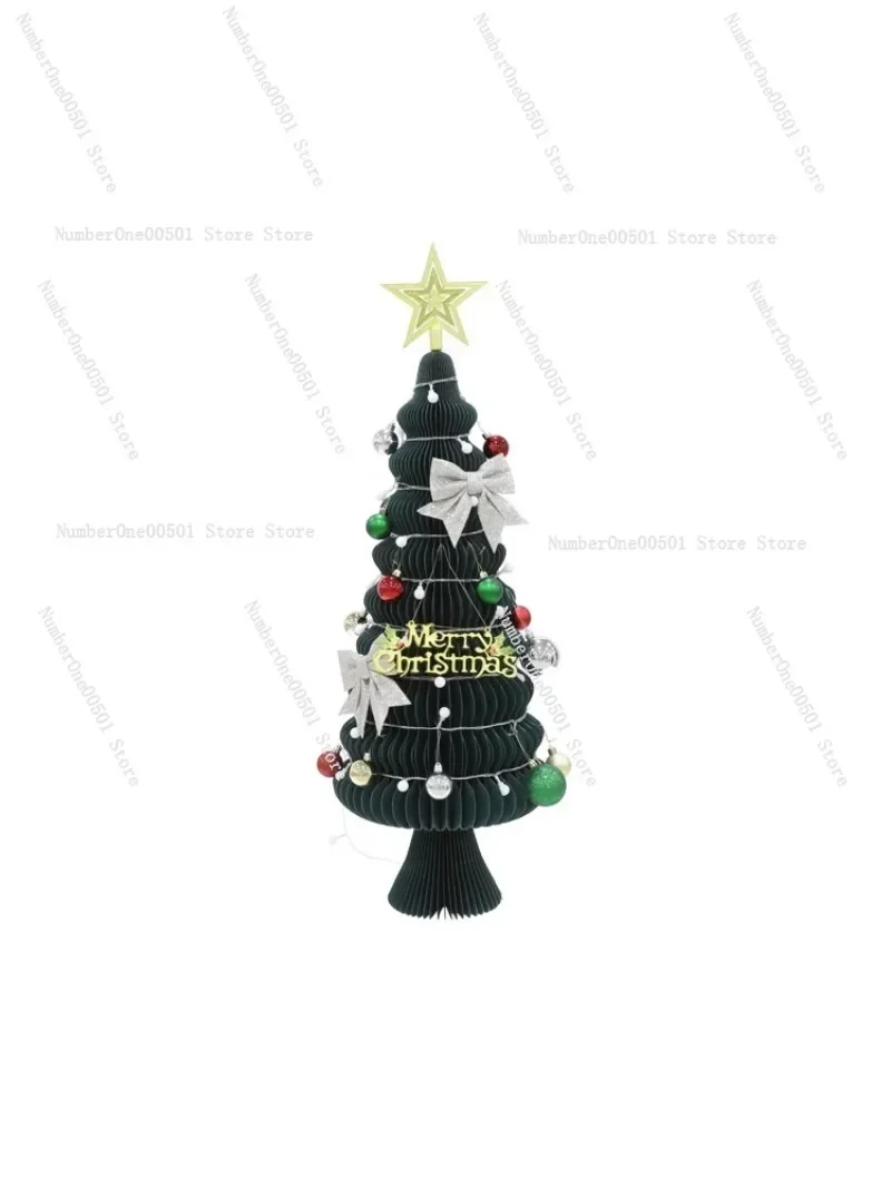 

Paper Christmas tree tabletop ornament shopping mall decoration festival arrangement props floor ornament creative window